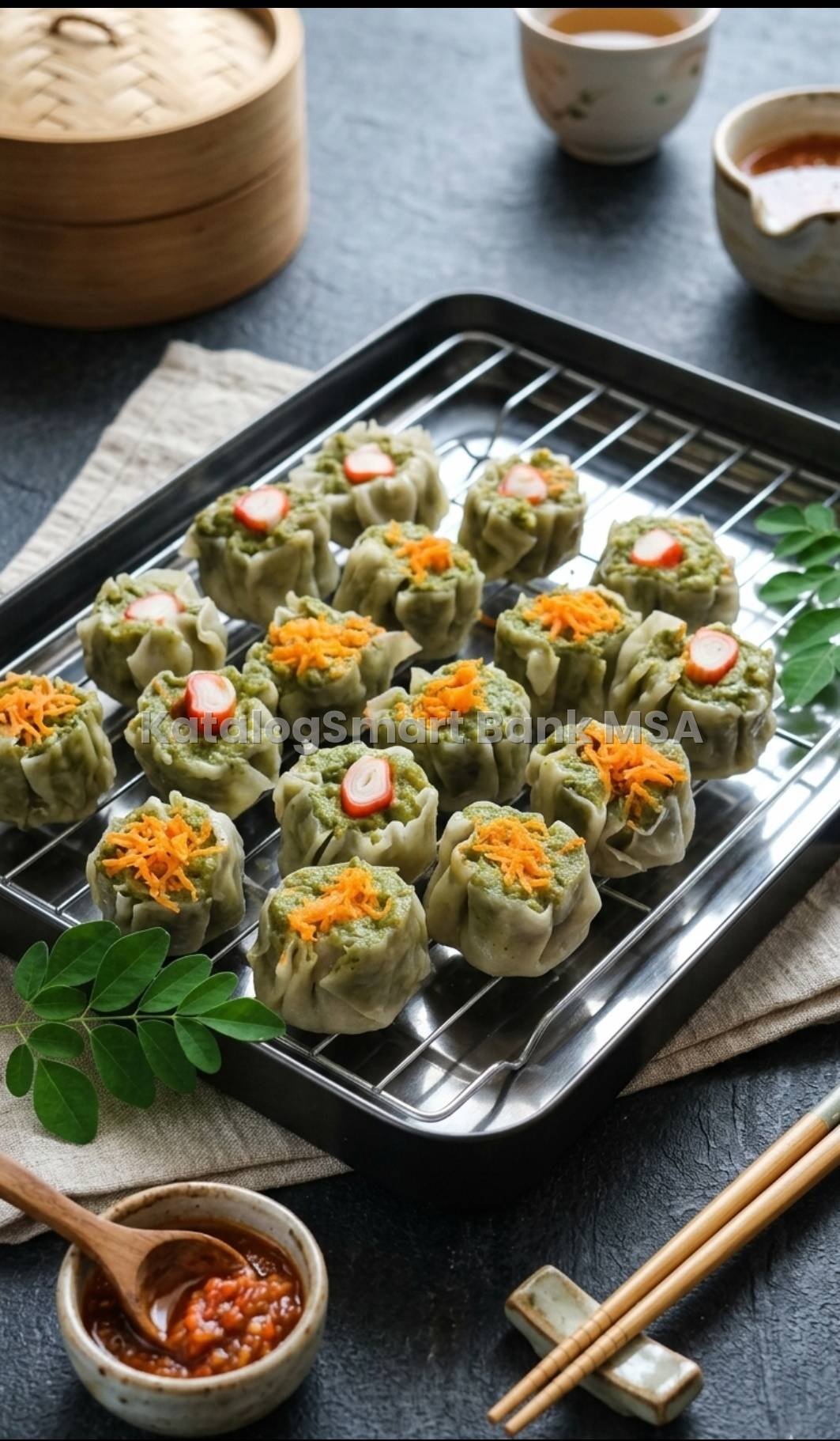 Dimsum Kelor toping wortel